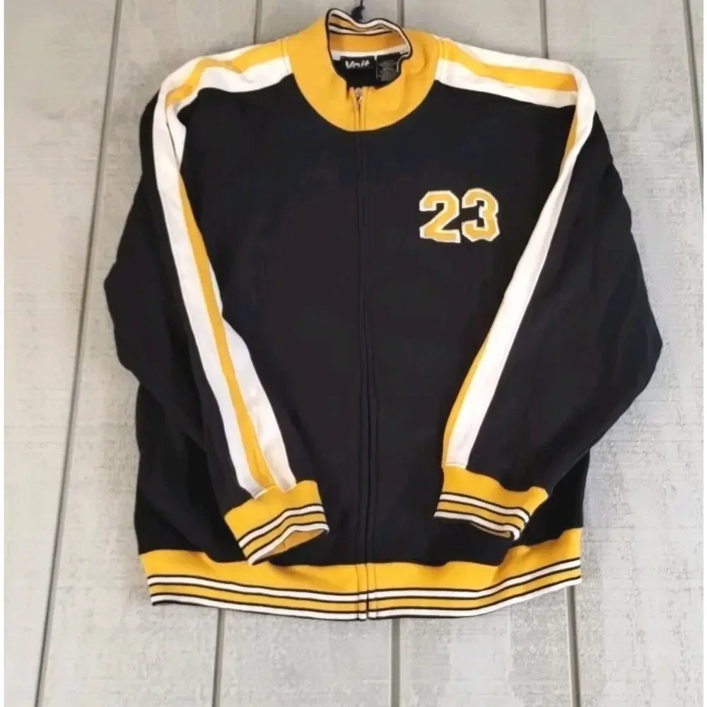 VOIT Vintage Track Suit Top Jacket - Size XXL - Dark Blue and Yellow - #23
